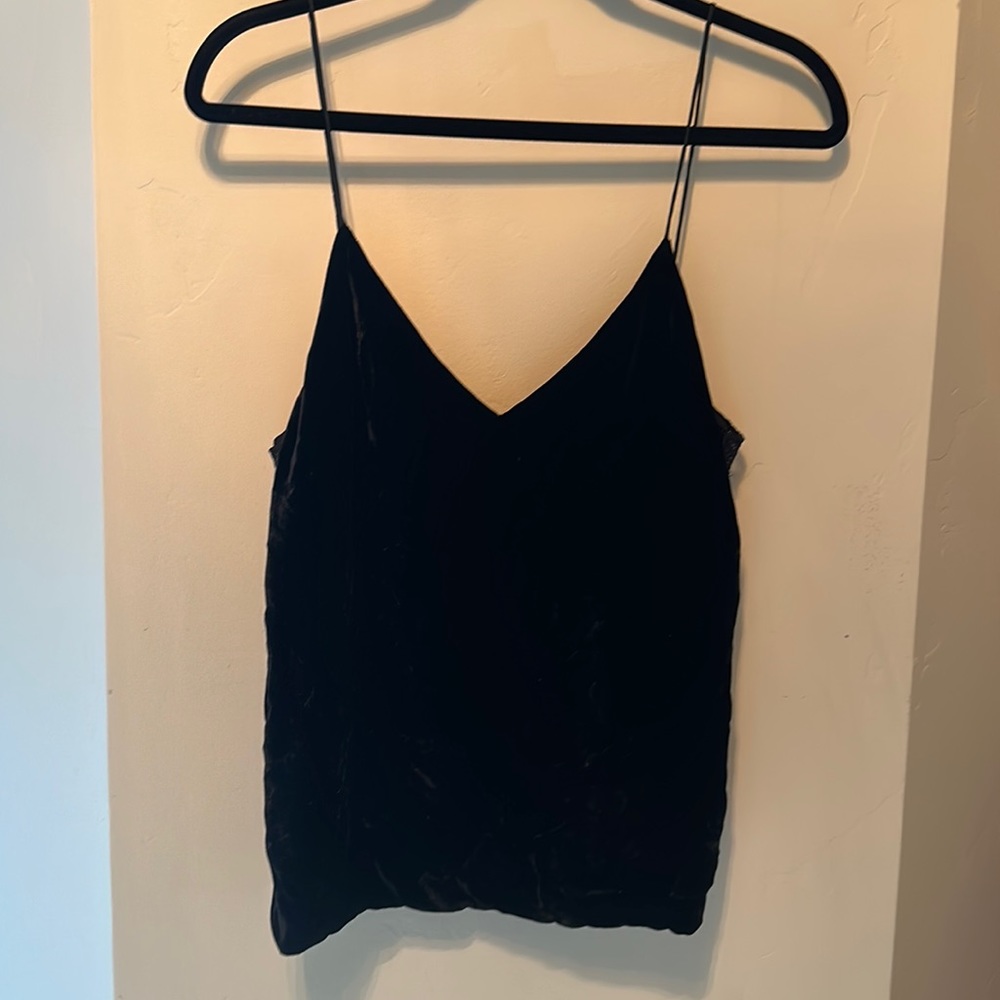 Alice + Olivia Velour Lace Tank